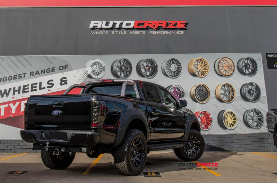 FORD RANGER BATTLE AXE GLOSS BLACK MILLED ACCENTS